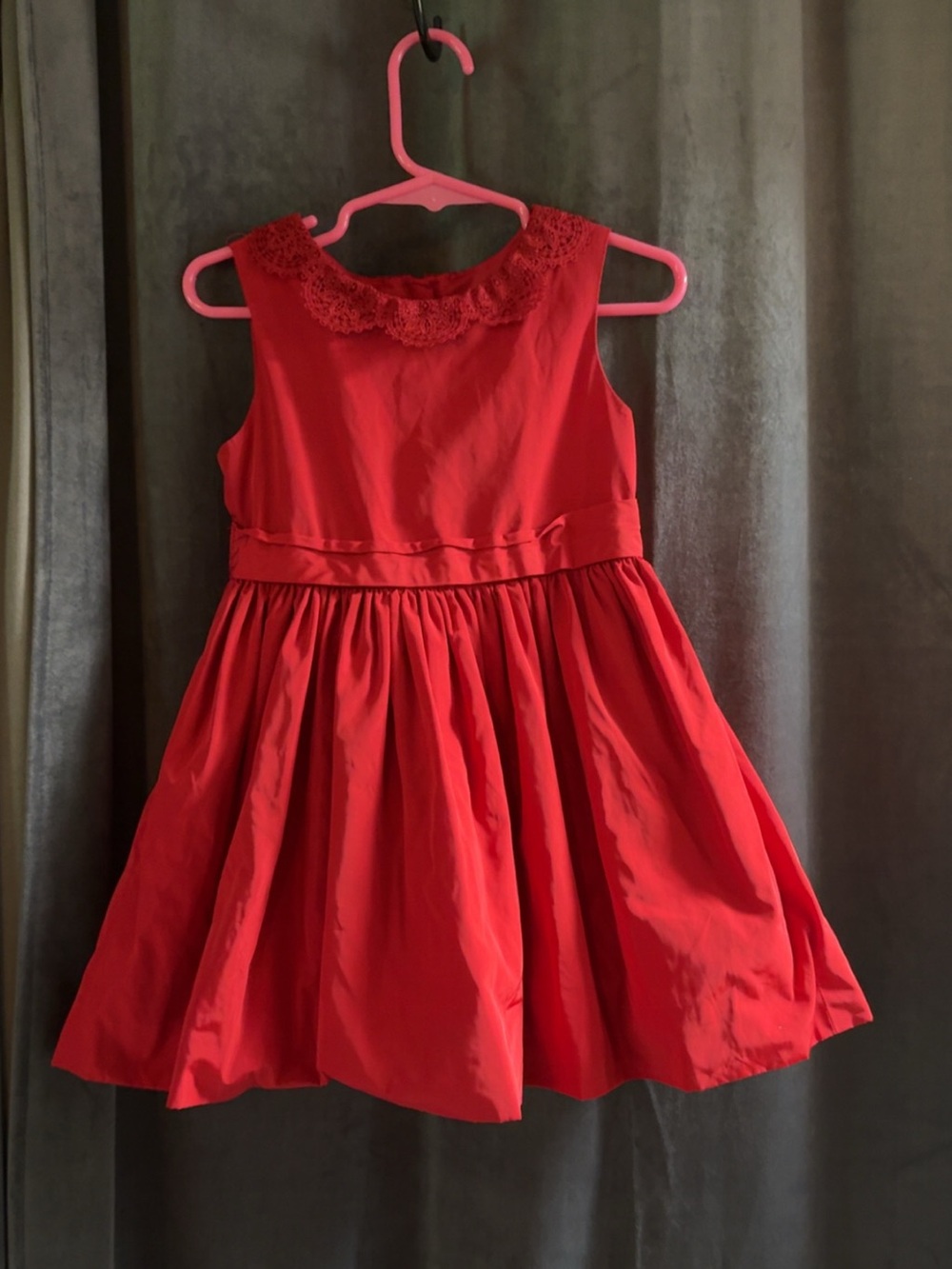 Jason Wu Little Girls' Red Sleeveless Lace-Collar Party Dress